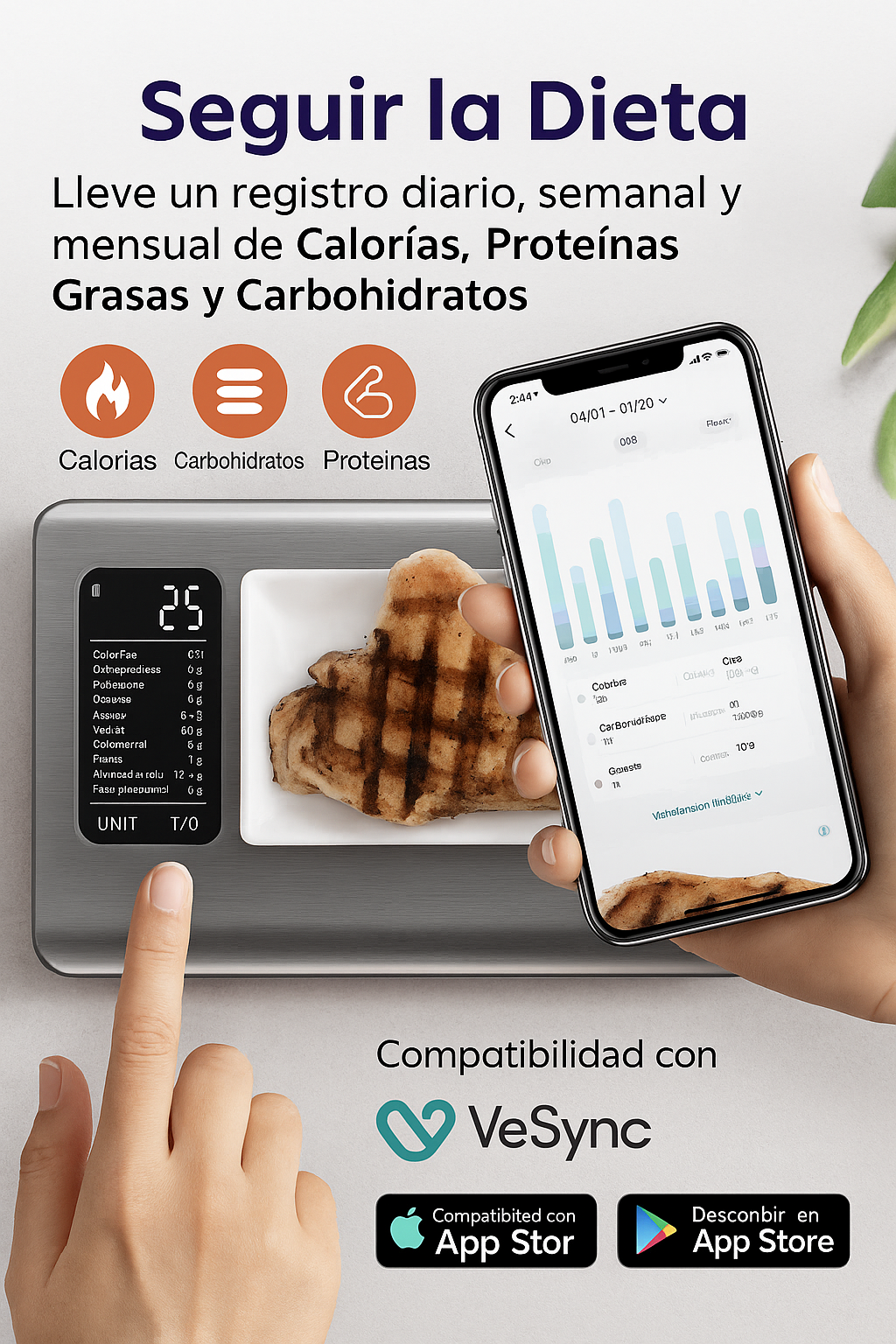 Balanza digital profesional con app | Pague al recibir envio en 48h