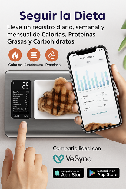 Balanza digital profesional con app | Pague al recibir envio en 48h